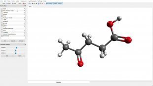 Chap. 9, activité 2, vidéo "modèle moléculaire de l'acide lévulinique"